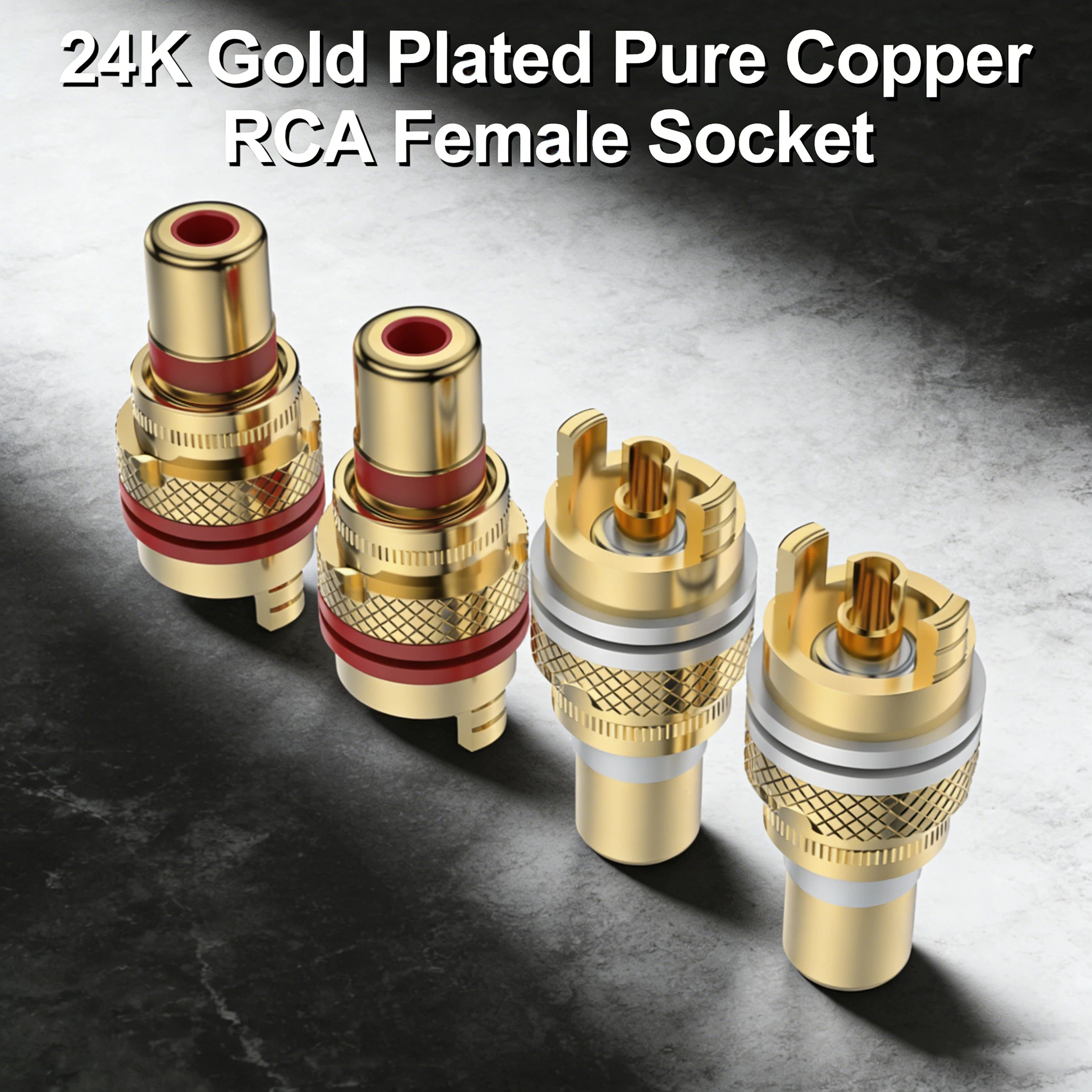 

Высококачественный позолоченный 24K золотом разъем RCA (гнездо) из чистой меди для Hi-Fi аудио-видео усилителей, монтаж на панель/шасси, немагнитный