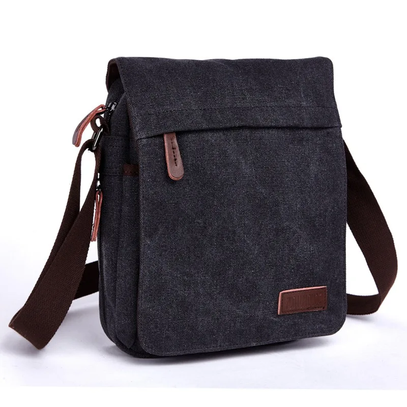 

Nesitu High Quality Vinage Durable Green Grey Blue Black Coffee Khaki Canvas Women Men Shoulder Messenger Bag M8646