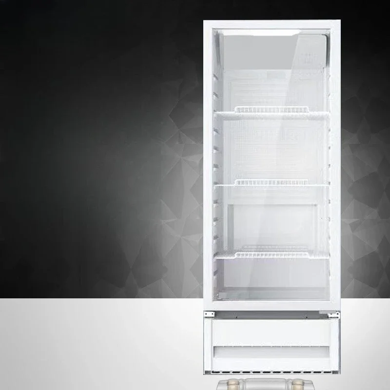 Beer Cabinet Commercial Vertical Freezer Glass Single Door Supermarket Household Vegetable Drink Display Cabinet