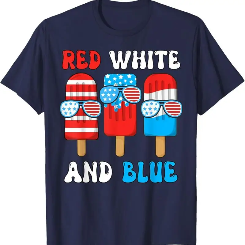 

Мальчик Красный Белый Синий 4 июля Американский флаг Эскимо Патриотическая футболка