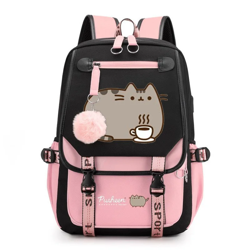 Pusheen The Cat Pattern Large Capacity Backpack Outdoor Travel Bag Computer Bag for Students Leisure Backpack Y2k Fashion Toys
