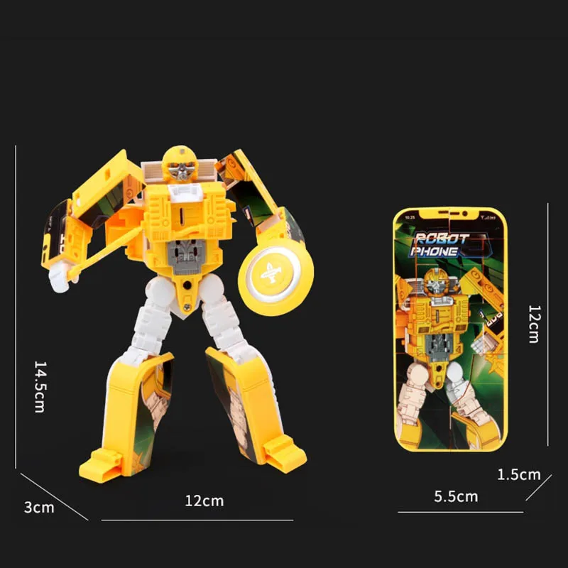 Jouet de déformation pour enfants, Simulation de téléphone portable, Robot de déformation 2 en 1, articulations, modèle de jouet mobile, ornements de bureau, cadeaux pour garçons