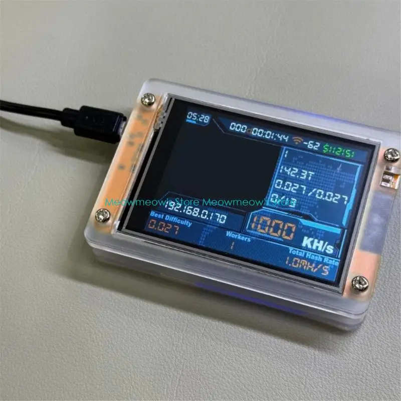 Minero afortunado lotería W91A 1000kh/s para minería lotería pantalla LCD 2.8inch del ordenador BCH