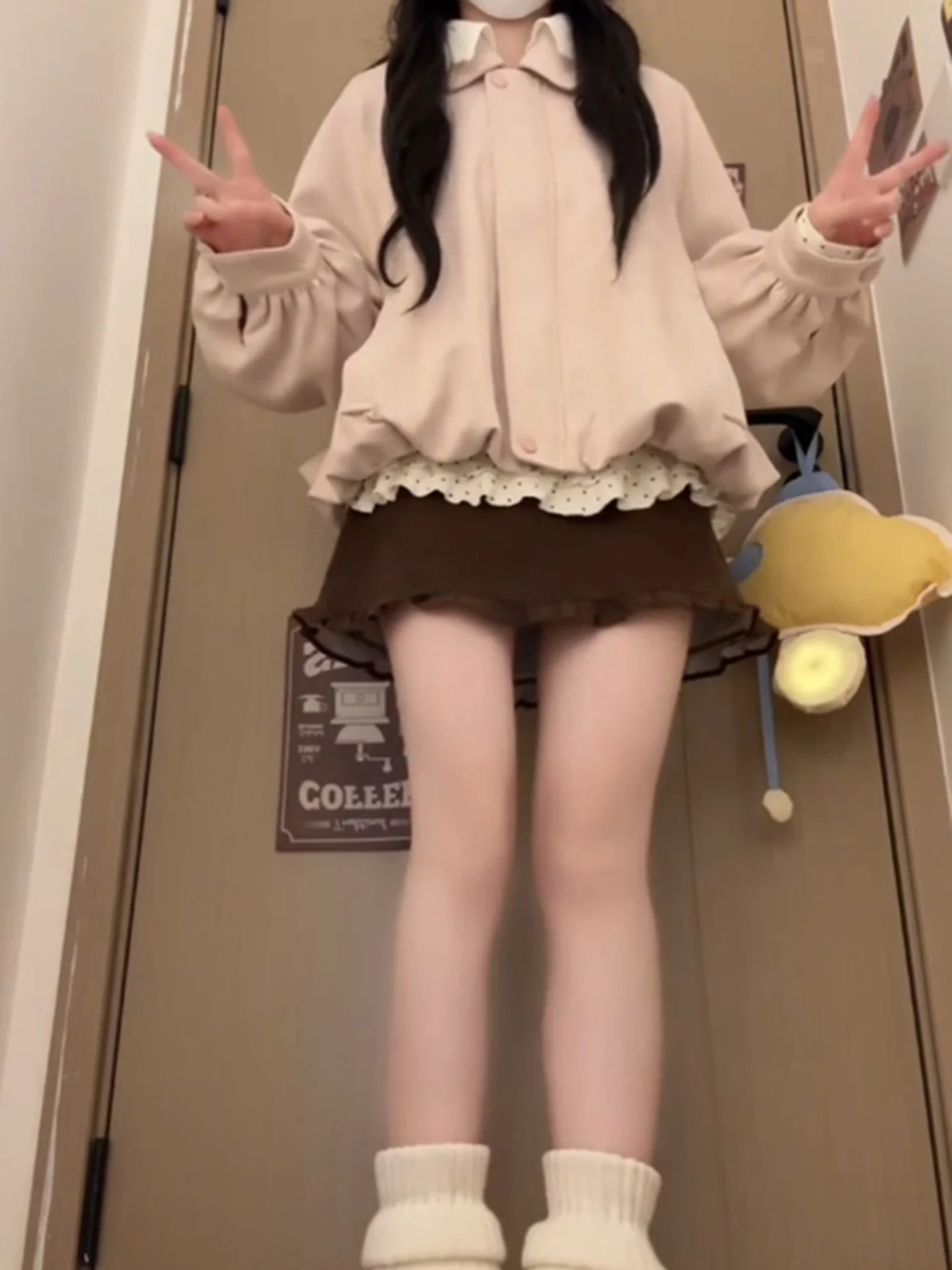 Giacca in Camoscio Rosa con Motivi Floreali Princ Sle, Design Unico per Donna, Cappotto Lungo e Ampio per Primavera e Autunno