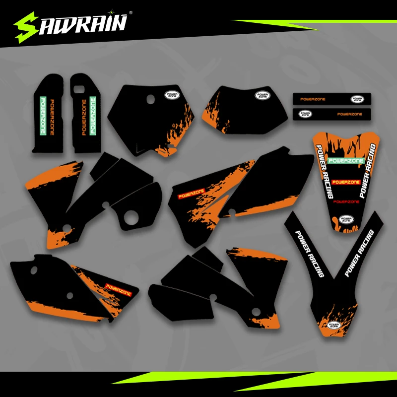 

Мотоциклетные графические фоны Sawrain, наборы наклеек для KTM EXC XCW SXF 03-04SXF 04EXC