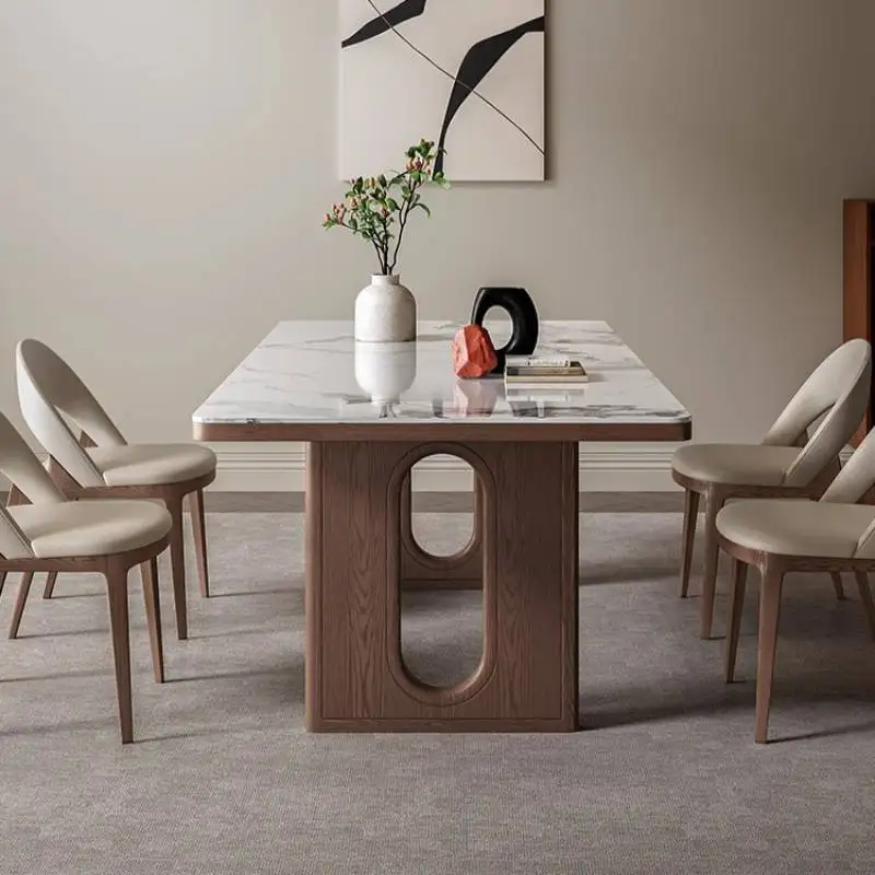 Unique Protect Design Dining Table Luxury Modern Sintered Stone Nordic Dining Table Conference Study Mesa Comedor Furniture