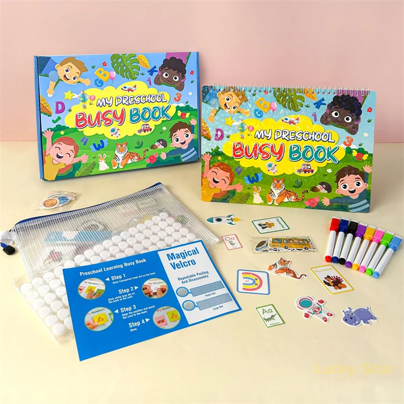 Quiet Book Early Childhood Enlightenment Educational Toys Repeatedly Paste Book Busy Book Children's Busy Book