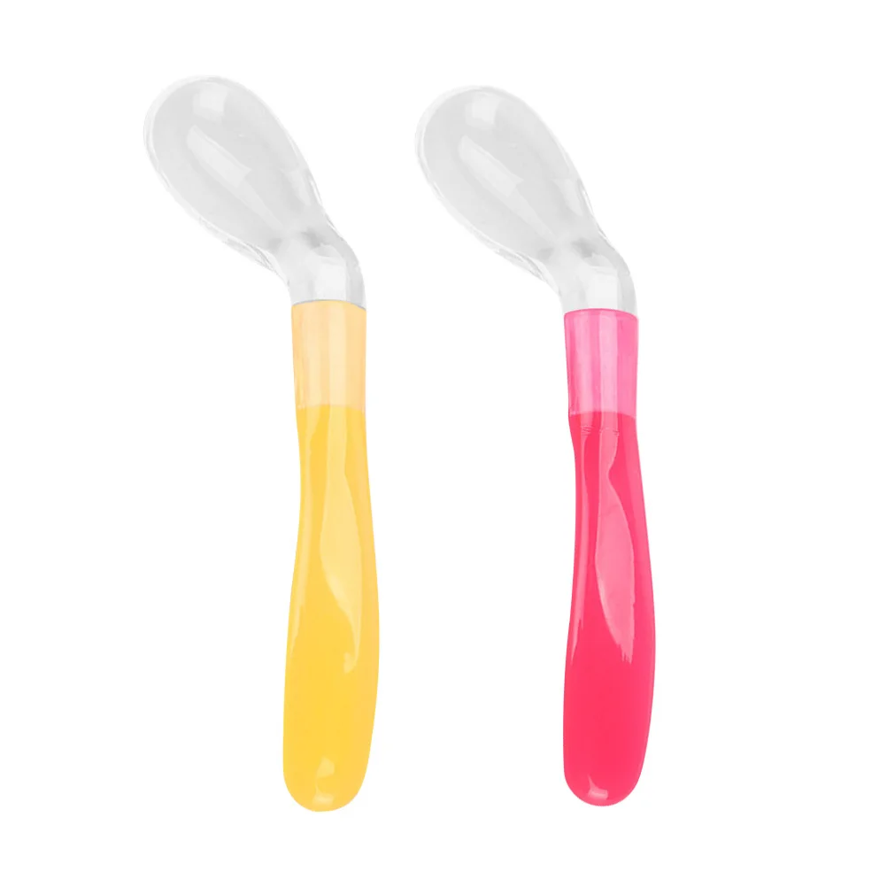 

2Pcs Silicone Feeding Spoon for Babies Soft Bending Head Spoon Safe Shallow Design Ideal for Starting Solids 1 Piece Red 1 Piece