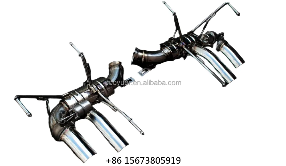 Axle Exhaust Pipes for  F12 Berlinetta 6.3 V12  Escape Exhaust Pipe Muffler SystemCustomed