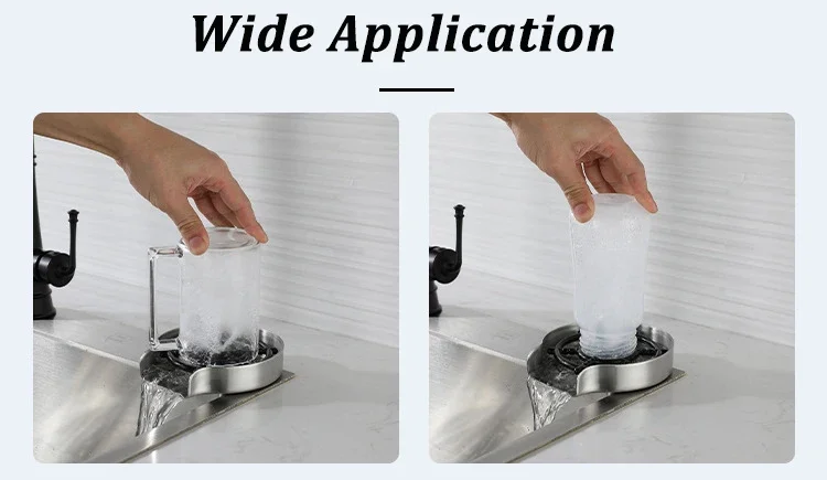 Automatischer Edelstahl-Drucksprühreiniger für Tassen, Küchenspüle, Glasbecher, Reinigungsarmatur, Bar-Spülgerät, Kaffeekanne – Detail 10