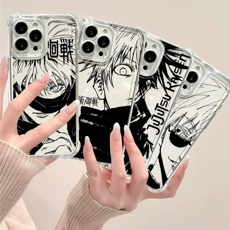 J-Jujutsu Kaisens Phone Case For Xiaomi 12T 13T 15T 17T Pro POCO X7 X5 M4 X4 M7 F7 X8 Pro Max Airbag Soft Clear TPU Cover