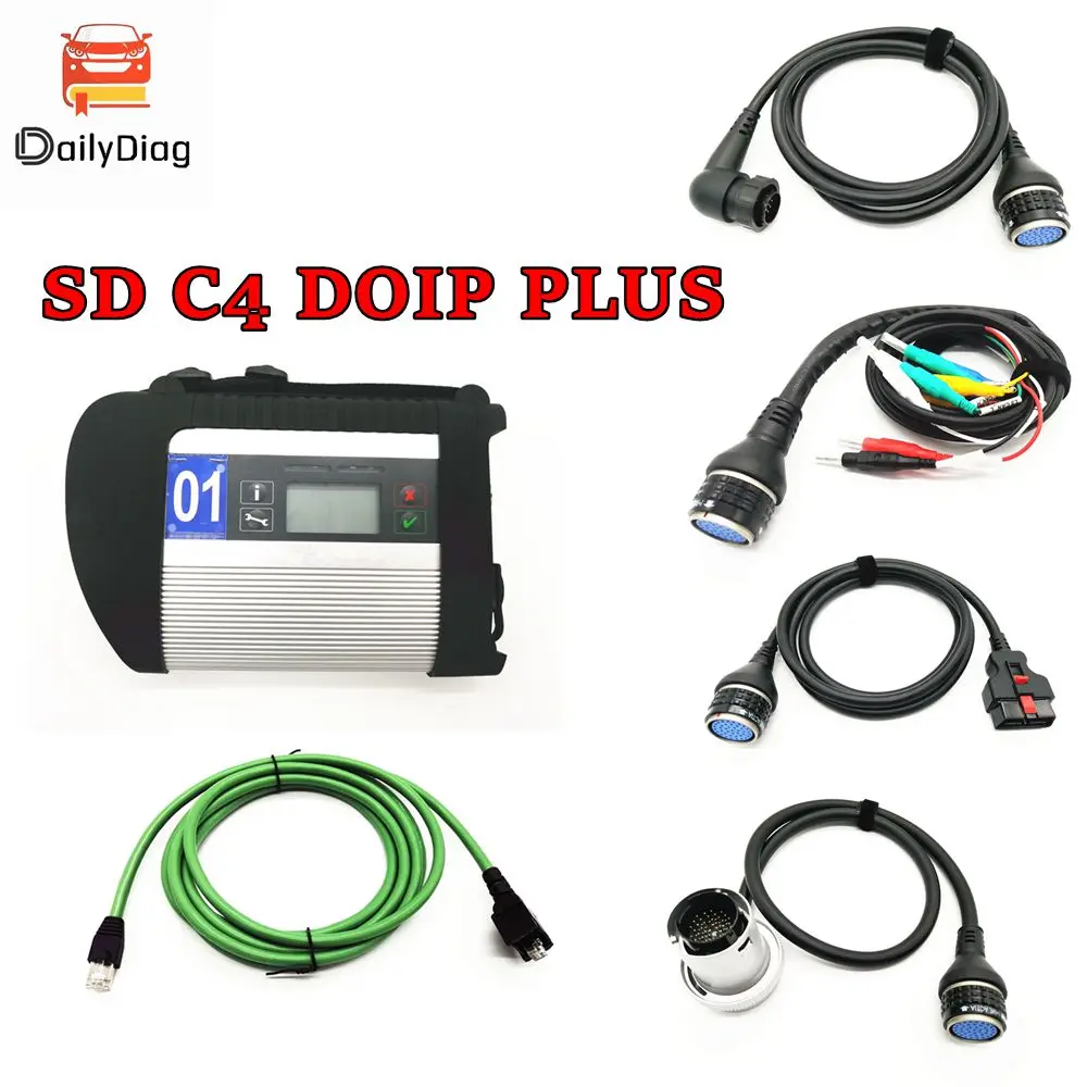 WIFI MB STAR SD C4 DOIP Plus Auto Diagnostic Tool C4 SD Connect Diagnosis Tools OBDII Scanner for Mercedes-benz Car Truck