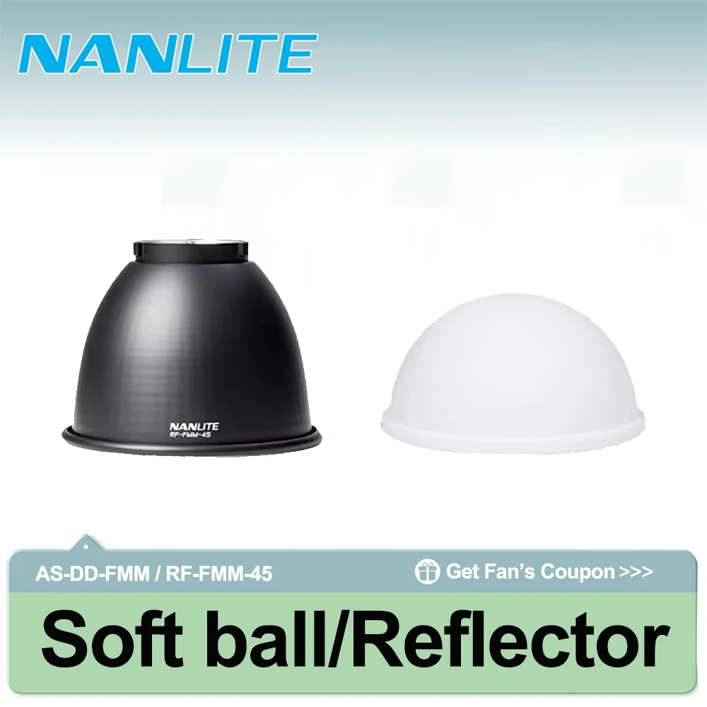 

Nanlite RF-FMM-45 Reflector 45° AS-DD-FMM FM-mount Reflector Silicone Soft ball Soft Light Photographic Light Accessories
