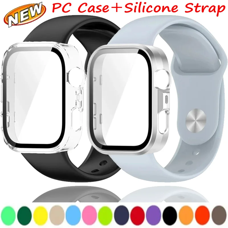 PC-Gehäuse + Silikonarmband für Huawei Watch Fit 4/4 Pro Displayschutzfolie Shell Sport weiches Armband für Huawei Watch Fit 3-Zubehör