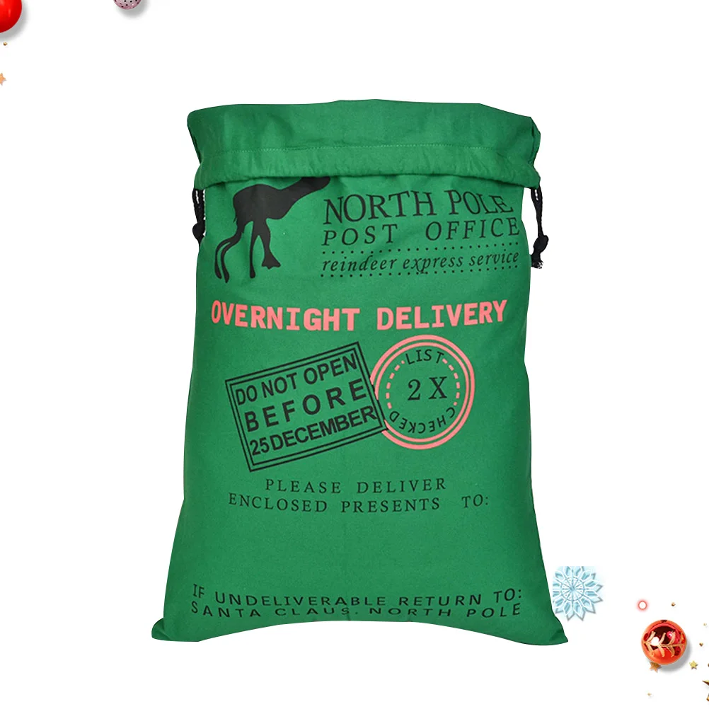 

Christmas C y Bag Canvas Party Supplies Drawstring Bags for Gifts Kids Storage Pouch Reusable Bundle Pockets Snacks
