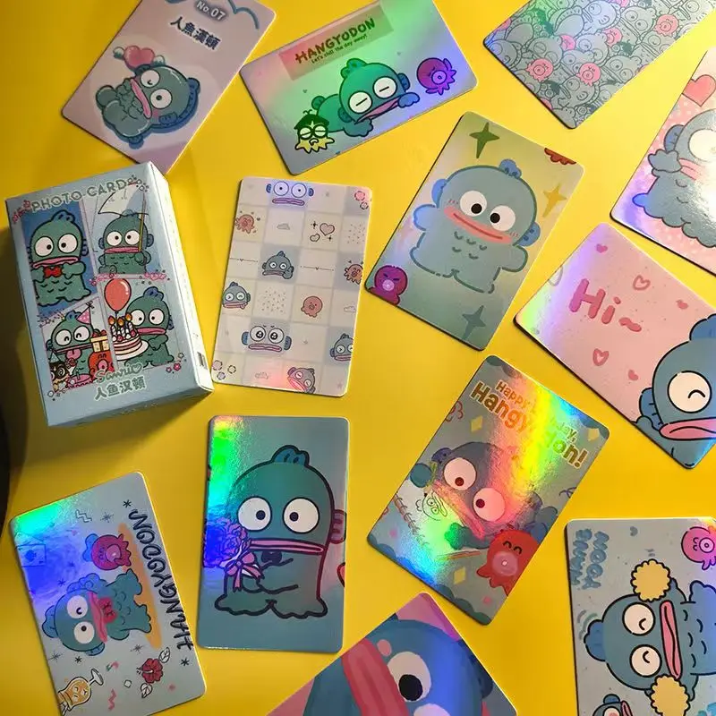 50pcs Card Mermaid Hanton HANGYODON Laser Photo Card Sanrio 2D Peripheral Self-printed Polaroid LOMO Card Bookmark Collection