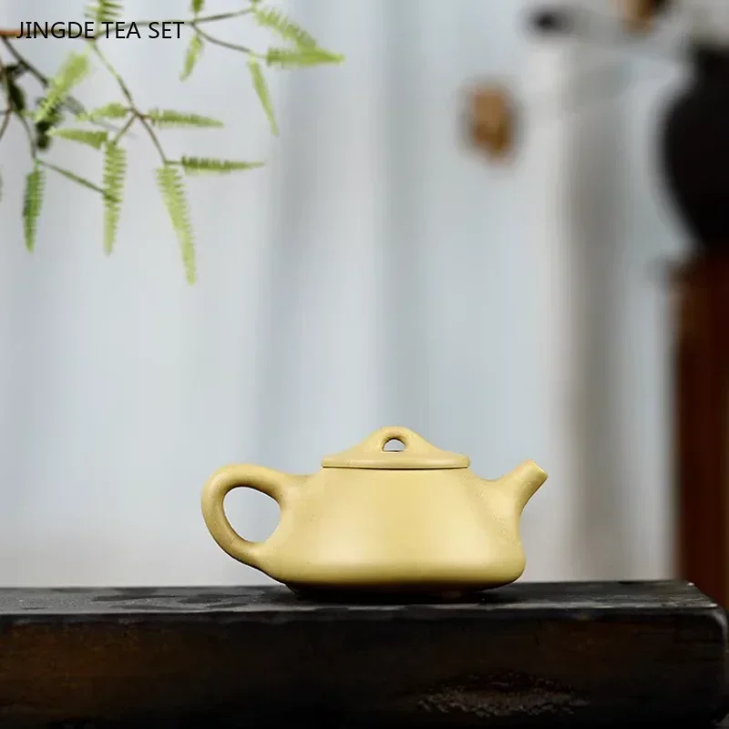 1PCS 150cc small capacity Yixing purple clay teapot raw ore section mud stone ladle zisha tea set household tea pot