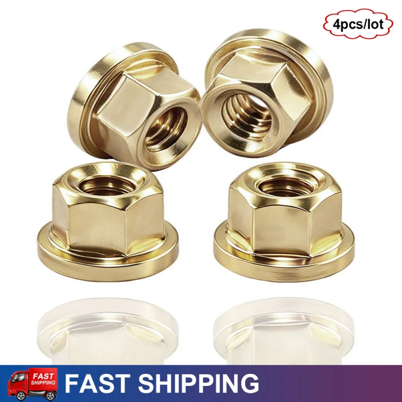 4PCS M2 Brass RC Crawler Flange Lock Wheel Nuts for Axial SCX10 III Bronco Jeep K10 Upgrade Parts