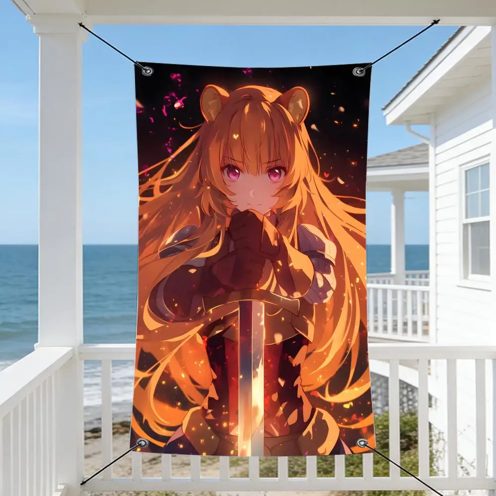 Anime T-The R-Rising O-Of T-The S-Shield H-Hero Flags Cozy Home Flag 4 Grommets Anti-Wrinkle Waterproof Indoor