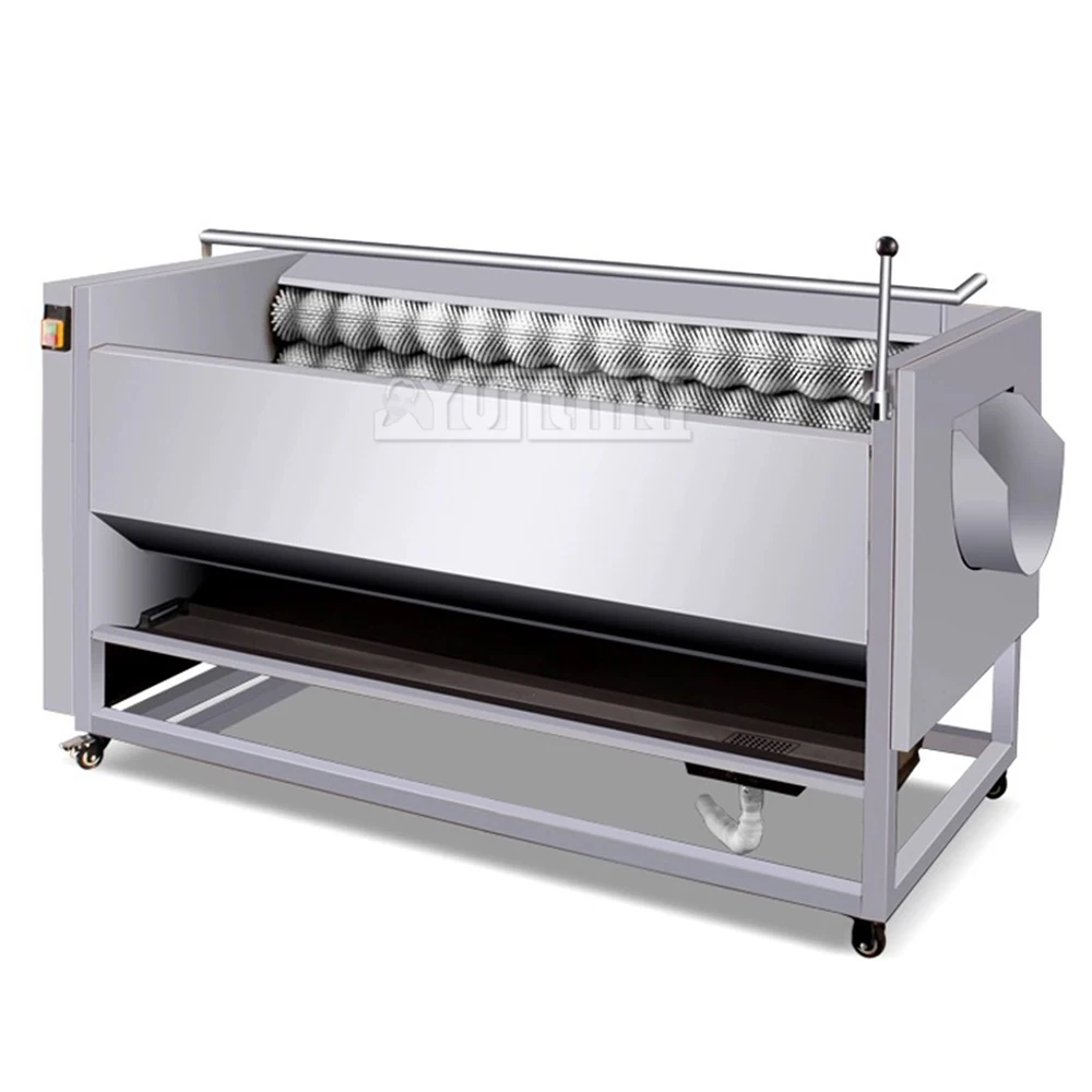 Máquina automática de limpeza e descascamento de batata comercial