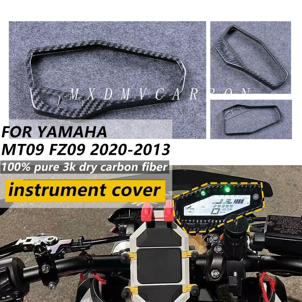 

For Yamaha MT09 MT-09 FZ-09 FZ09 2013-2019 Motorcycle 3K Carbon Fiber Speedometer Cover Tachometer Gauges Instrument Guard cover