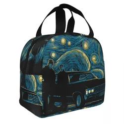 Supernatural Night Insulated Lunch Bags Thermal Bag Lunch Container High Capacity Lunch Box Tote Food Storage Bags Beach Travel