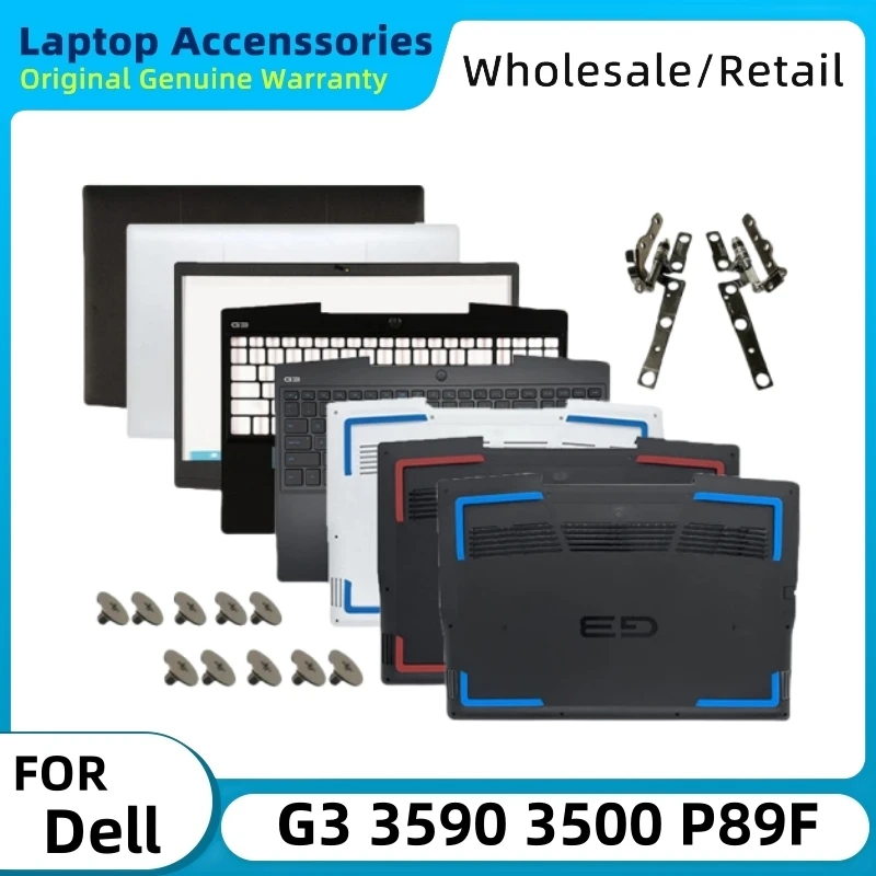 NEW For Gaming Laptop G3 15 3590 P89F LCD Back Cover Top Lid Front Bezel Hinges Palmrest Bottom Case 0747KP 07MD2F