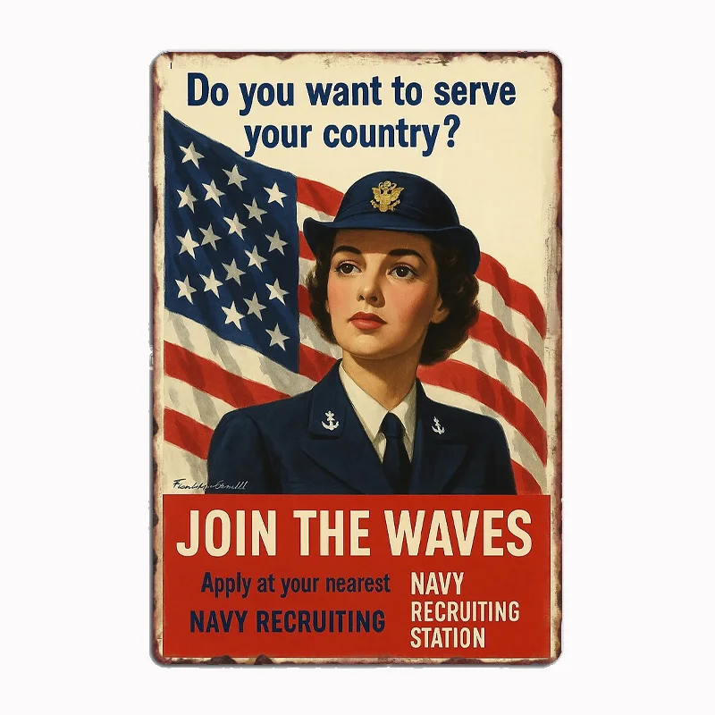 

Join The WAVES Poster Metal Sign Bar Interior Bedroom Wall Vintage Home Decor Room Decoration