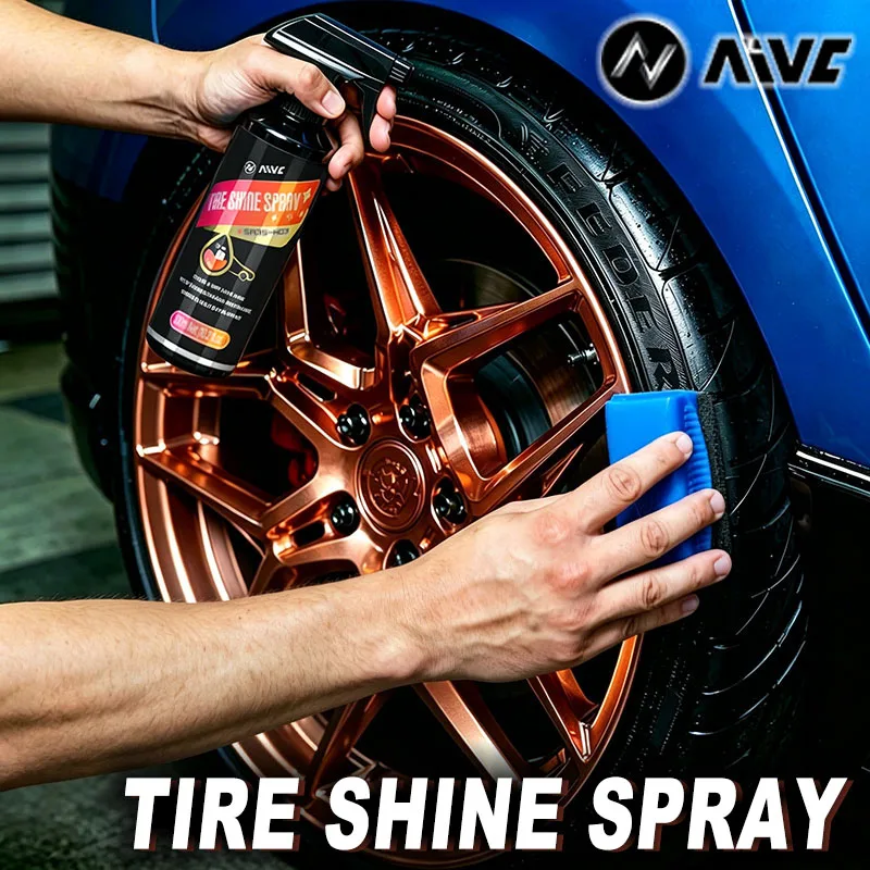 Spray Abrillantador de Neumáticos, Revestimiento Plástico, Pulimento para Plástico y Goma, Restaurador de Ruedas de Auto, Spray Restaurador de Neumáticos de Vehículos