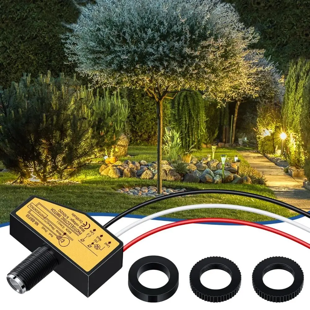 Professional DC 8-50V Photocell Switch Auto On/Off Universal Light Sensor Waterproof Lighting Switch Outdoor Lighting