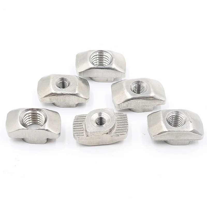 10pcs M3/M4/M5/M6/M8 Slot Sliding T Nut Hammer Drop In Nut Fasten Connector EU Standard for 20/30/40/45 Series Aluminum Profiles