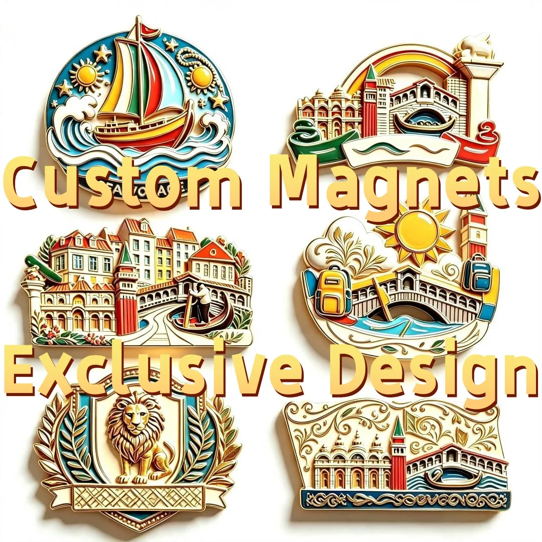 Fridge Magnets Personalized Refrigerator Magnets Resin European Building Travel Custom Fridge Home Decoration Gift