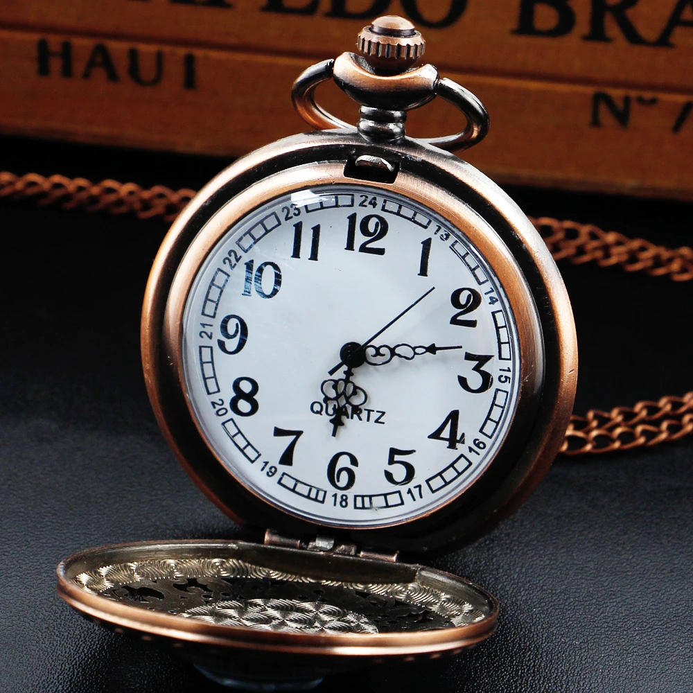 Antique Vintage Charm Beautiful Woman Quartz Pocket Watch Necklace With Chain Popular Exquisite Birthday Gift For Women