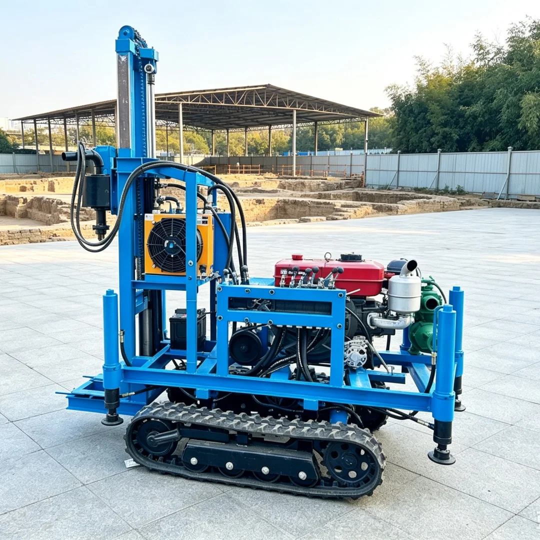 Customized Orchard Irrigation Crawler Well Drilling Rig, Small Water Well Drilling Rig, Diesel‑Hydraulic Drilling Machine