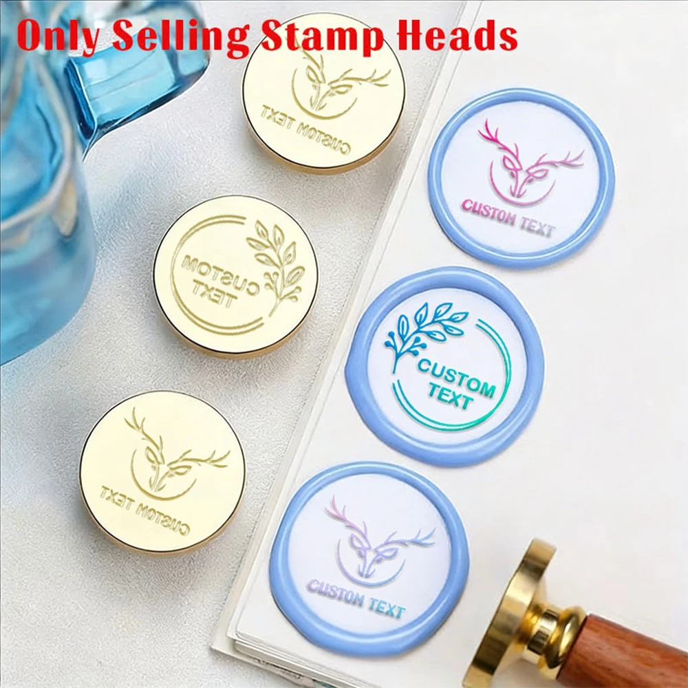 1pc Lovely Deer Customized Brass Sealing Head Perfect for Invitations, Crafts, and Gift Wrapping Personalized Wreath Wax Stamp