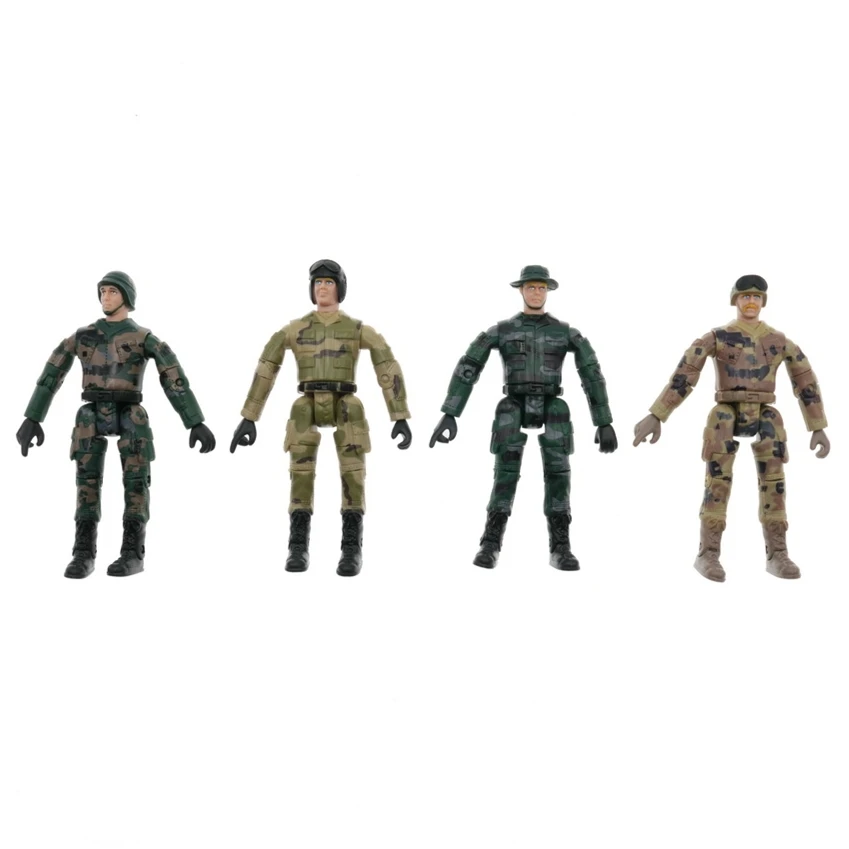 4 stücke Action Figure Skala Garage Fahrer Puppe für 1/12 1/16 RC Crawler Auto MN D90 MN99S MN78 MN82 PRO WPL C14 c24 C54 B14 B16 B36