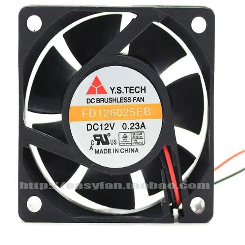 

FD126025EB 12 В 0,23 А 60*60*25 6 см двойной шариковый сверхпрочный вентилятор радиатора