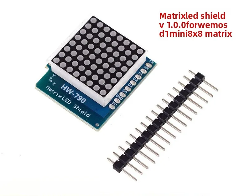 Matrix LED Shield V1.0.0 for WEMOS D1mini 8x8 Matrix