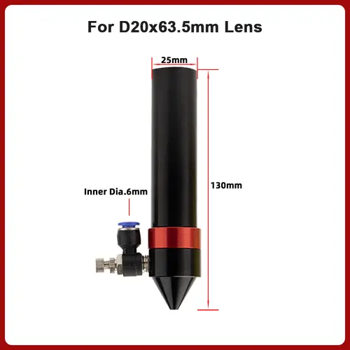 CO2 Laser Head Lens Tube Nozzle Outer Diameter 25mm Air Nozzle Dia.20 FL 38.1/50.8/63.5/101.6mm for CO2 Laser Engraving Machine - Image 14