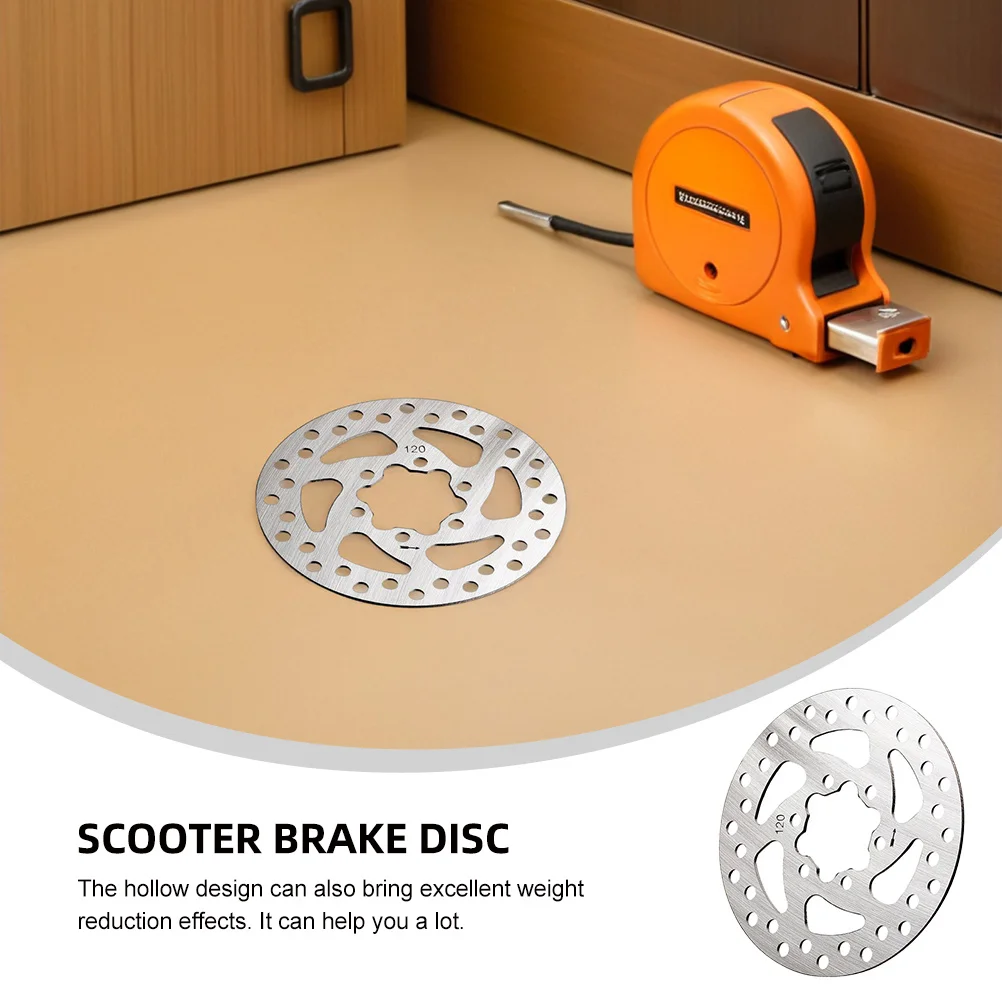 

Bike Disc Brake Rotor 120mm Stainless Steel Hollowed-Out Lightweight Six-Bolt for Electric Scooter Mountain Bike