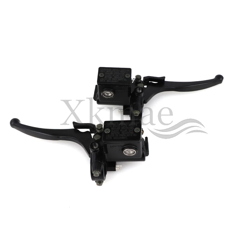 For 150-250cc GY6 ATV Quad Bike Parts 22mm Left /Right Front Master Cylinder Handlebar Hydraulic Brake Lever With Parking Brake