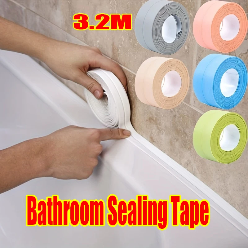 Water Bath Bathroom Sealing Tape Weather Strip Adhesive Sealing Border in The Bath Anti-mildew Caulking Sealed WaterproofIsolate