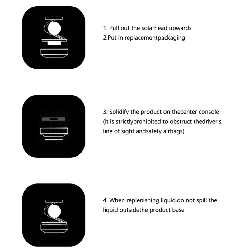 Solar Car Rotating Aromatherapy Perfume Diffuser Levitation Rotating Auto Lasting Fragrance Air Purifier Car Interior Accessorie