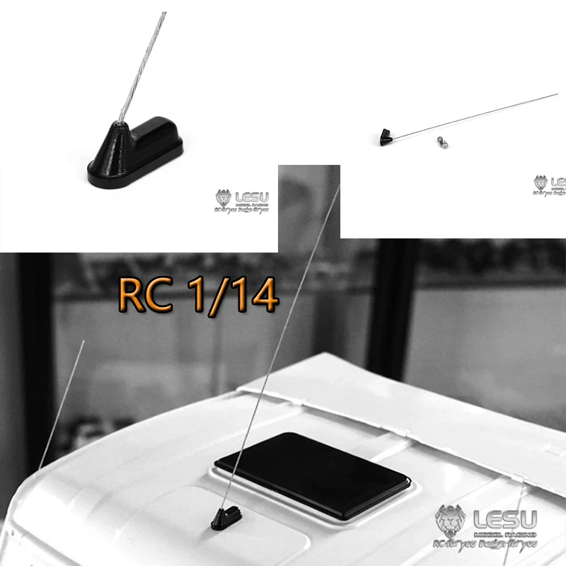 RC 1/14 LESU Truck Metal Antenna G-6134 For 1:14 Tamiya Tractor Truck 770S FH16 For MAN TGX AROCS R620 R470 Diy Roof Accessories
