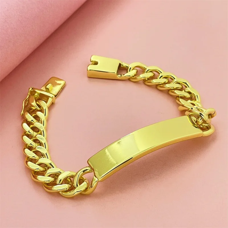 

925 Sterling Silver Bracelet Smooth Curved Brand Side Bracelet Ladies Fashion Simple Birthday Wedding Anniversary Jewelry Gift