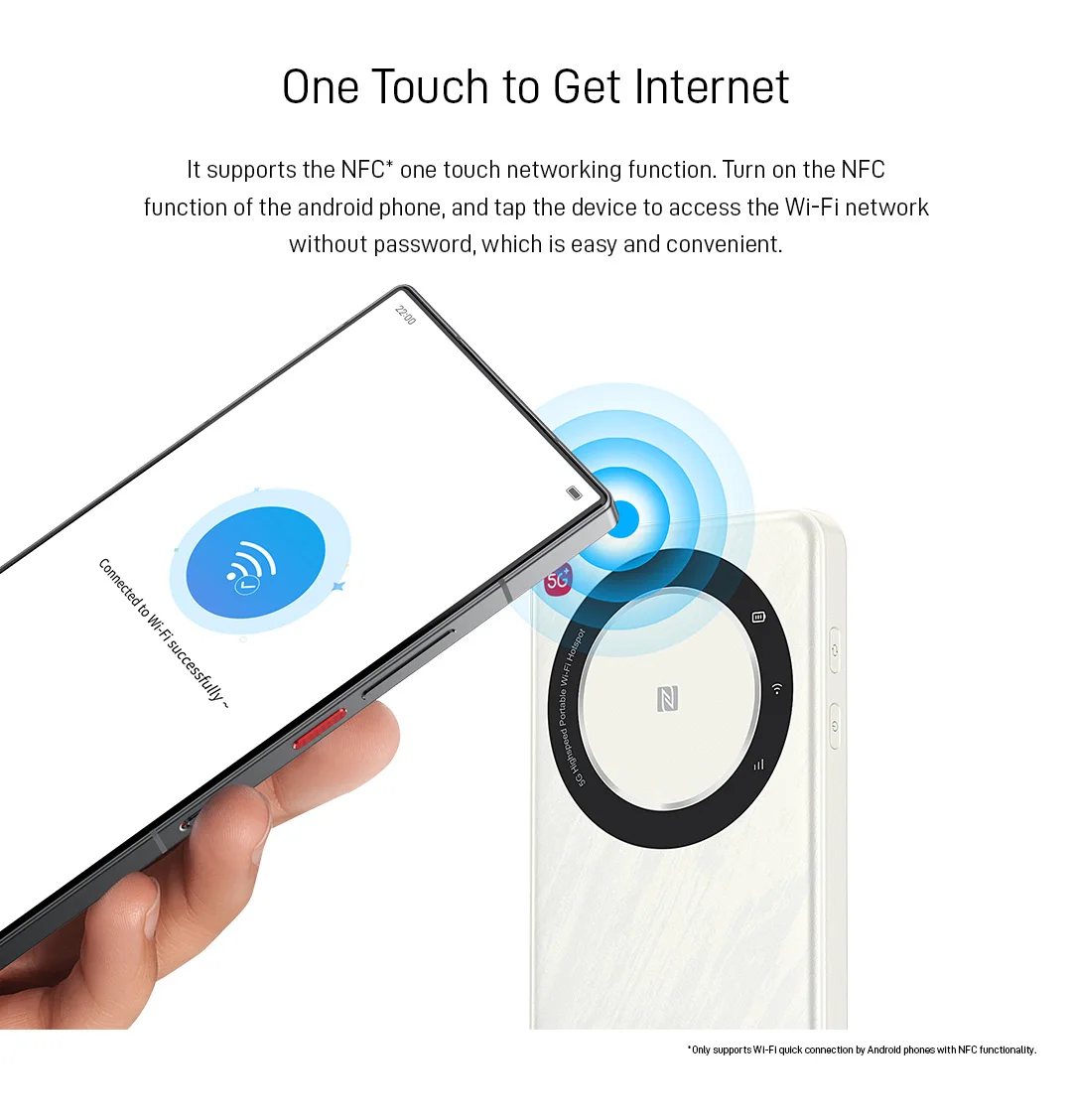 Router WiFi ZTE U30 Air 5G Proket 500Mbps 2.4/5GHz LTE Hotspot portatile NFC Sim Card 4500mAh Router mobile Tipo-C