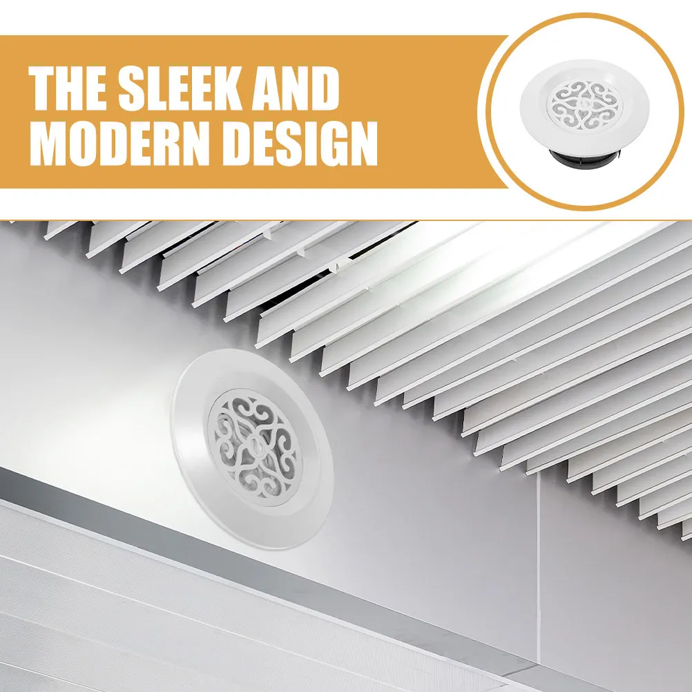 Round Air Conditioner Vent Cover Plastic Soffit Vent Ceiling Wall Mount for Living Room Bathroom Exhaust Fan Diffuser