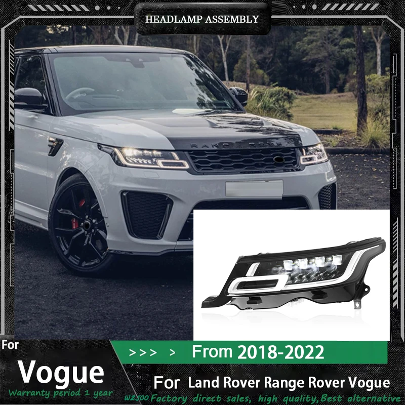 

Автомобильные светодиодные фары для Land Rover Range Rover Sport L494 2018-2022 Vogue L405, светодиодные фары, аксессуары Plug and Play
