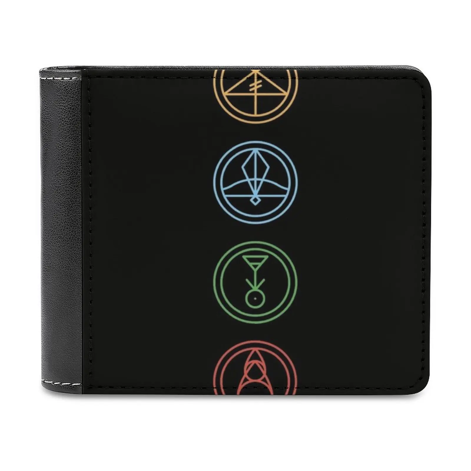 

Мужской кошелек Magic Glyphs, кошельки, новый дизайн, цена в долларах, топ, мужской кожаный кошелек, символ Glyph Magic, персонализированный кошелек
