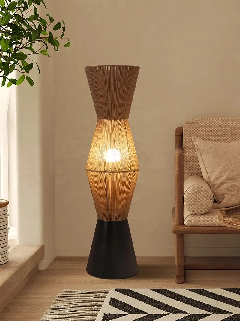 Japanese-style floor lamp, lonely wind, living room, sofa, side residence, light in the bedroom retro Zen teahouse, decorative
